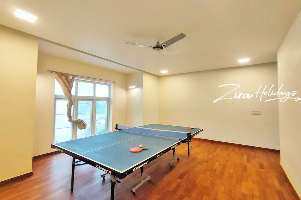 beach house with table tennis