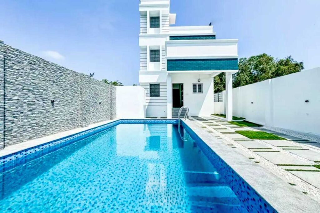 ecr resort with private pool in kovalam