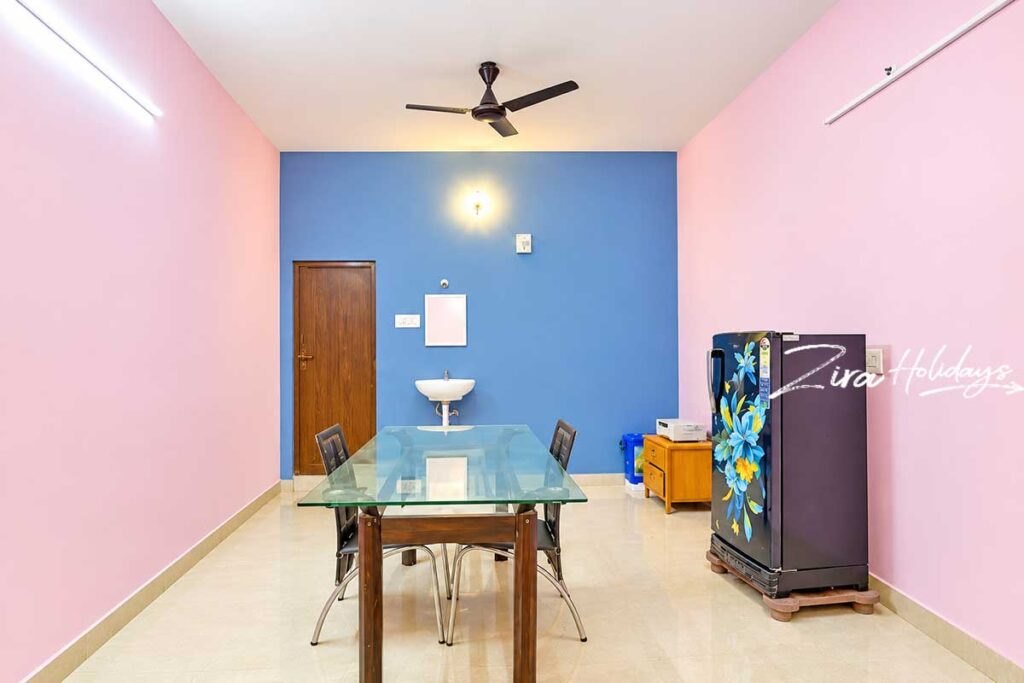 Furnished living room at Regent Beach House ECR Kovalam