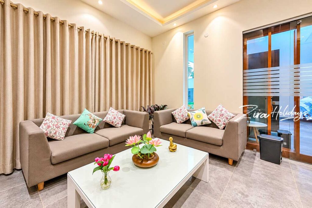 Family villa in ECR Chennai with a swimming pool