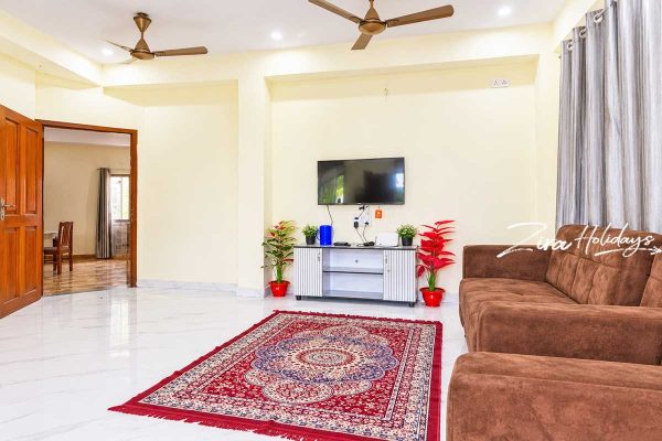 Furnished living room at LimeTree Beach House ECR